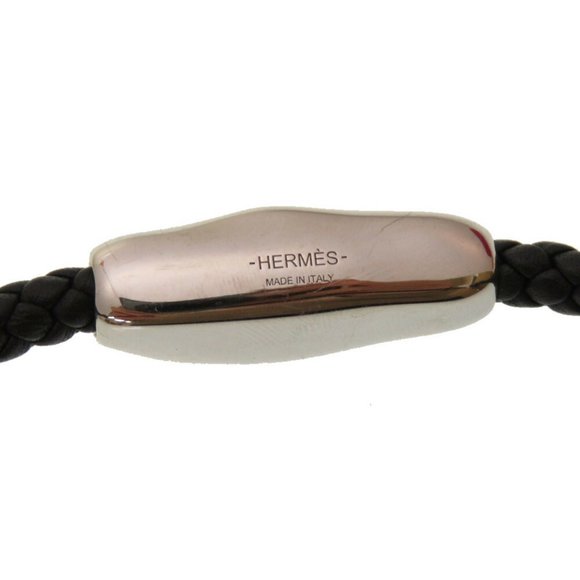 HERMÈS Wave Double Tour Vaux Swift Black Bracelet - Picture 3 of 5